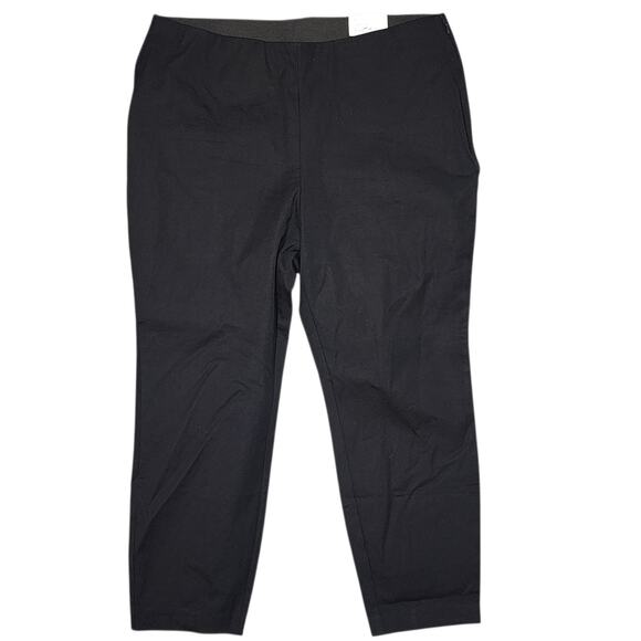 A New Day Skinny Ankle Pants High Rise Black Stretchy Pull On Size 17 R - Picture 1 of 12